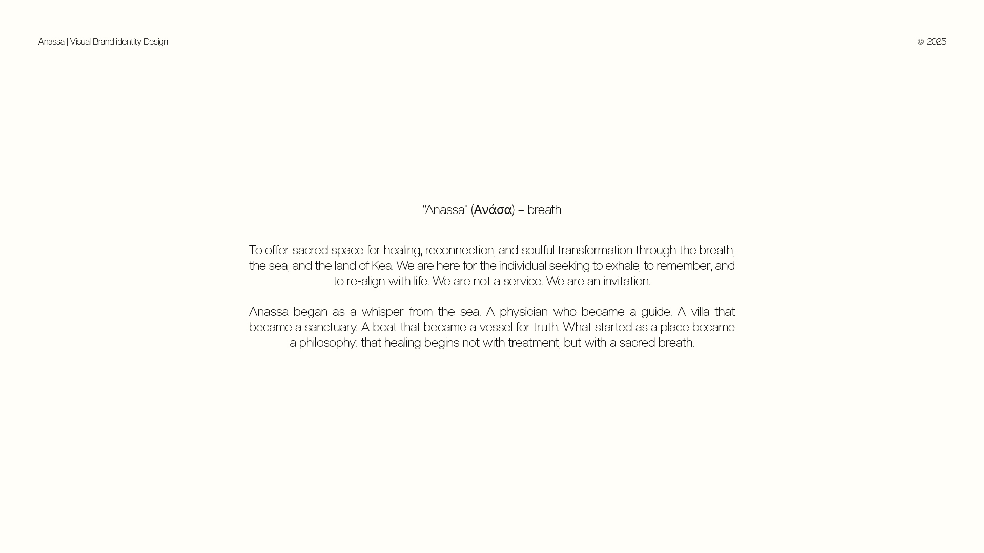 Anassa - Visual Brand Identity Design — project detail